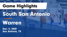 South San Antonio  vs Warren  Game Highlights - Dec. 5, 2020