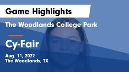 The Woodlands College Park  vs Cy-Fair  Game Highlights - Aug. 11, 2022