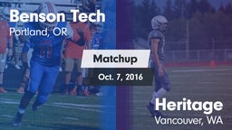 Matchup: Benson Tech High vs. Heritage  2016