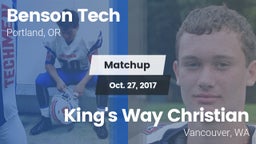 Matchup: Benson Tech High vs. King's Way Christian  2017