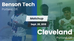 Matchup: Benson Tech High vs. Cleveland  2018