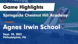 Springside Chestnut Hill Academy  vs Agnes Irwin School Game Highlights - Sept. 20, 2022