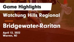 Watchung Hills Regional  vs Bridgewater-Raritan  Game Highlights - April 12, 2022