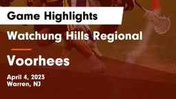 Watchung Hills Regional  vs Voorhees  Game Highlights - April 4, 2023