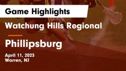 Watchung Hills Regional  vs Phillipsburg  Game Highlights - April 11, 2023