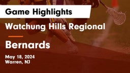 Watchung Hills Regional  vs Bernards  Game Highlights - May 18, 2024