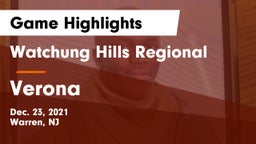 Watchung Hills Regional  vs Verona  Game Highlights - Dec. 23, 2021