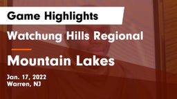 Watchung Hills Regional  vs Mountain Lakes  Game Highlights - Jan. 17, 2022