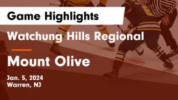 Watchung Hills Regional  vs Mount Olive  Game Highlights - Jan. 5, 2024