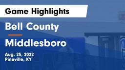 Bell County  vs Middlesboro  Game Highlights - Aug. 25, 2022