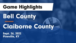 Bell County  vs Claiborne County  Game Highlights - Sept. 26, 2022