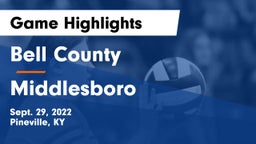 Bell County  vs Middlesboro  Game Highlights - Sept. 29, 2022