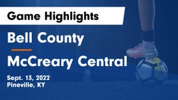 Bell County  vs McCreary Central  Game Highlights - Sept. 13, 2022
