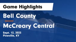 Bell County  vs McCreary Central  Game Highlights - Sept. 12, 2023