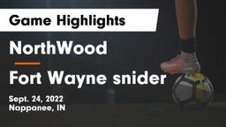 NorthWood  vs Fort Wayne snider Game Highlights - Sept. 24, 2022