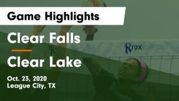 Clear Falls  vs Clear Lake  Game Highlights - Oct. 23, 2020