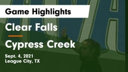 Clear Falls  vs Cypress Creek  Game Highlights - Sept. 4, 2021