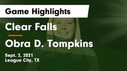 Clear Falls  vs Obra D. Tompkins  Game Highlights - Sept. 2, 2021