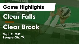 Clear Falls  vs Clear Brook  Game Highlights - Sept. 9, 2022