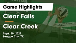 Clear Falls  vs Clear Creek  Game Highlights - Sept. 30, 2022