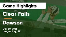 Clear Falls  vs Dawson  Game Highlights - Oct. 30, 2023