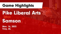 Pike Liberal Arts  vs Samson  Game Highlights - Nov. 16, 2023