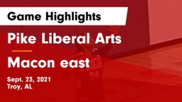 Pike Liberal Arts  vs Macon east Game Highlights - Sept. 23, 2021
