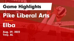 Pike Liberal Arts  vs Elba  Game Highlights - Aug. 29, 2022