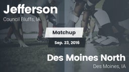 Matchup: Jefferson High vs. Des Moines North  2016