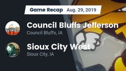 Recap: Council Bluffs Jefferson  vs. Sioux City West   2019