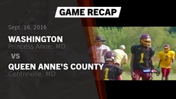 Recap: Washington  vs. Queen Anne's County  2016