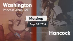 Matchup: Washington High vs. Hancock  2016