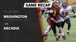 Recap: Washington  vs. Arcadia  2016