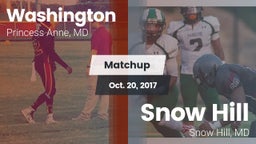 Matchup: Washington High vs. Snow Hill  2017