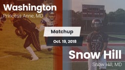 Matchup: Washington High vs. Snow Hill  2018