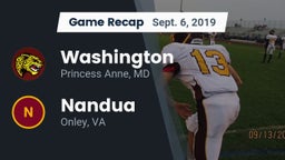 Recap: Washington  vs. Nandua  2019