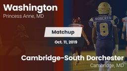 Matchup: Washington High vs. Cambridge-South Dorchester  2019