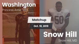 Matchup: Washington High vs. Snow Hill  2019