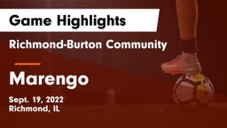 Richmond-Burton Community  vs Marengo  Game Highlights - Sept. 19, 2022