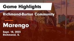 Richmond-Burton Community  vs Marengo  Game Highlights - Sept. 18, 2023