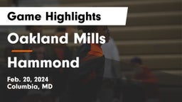 Oakland Mills  vs Hammond Game Highlights - Feb. 20, 2024