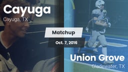 Matchup: Cayuga  vs. Union Grove  2016