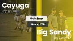 Matchup: Cayuga  vs. Big Sandy  2016