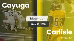 Matchup: Cayuga  vs. Carlisle  2018