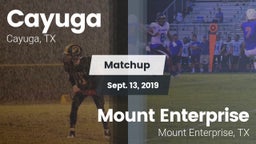 Matchup: Cayuga  vs. Mount Enterprise  2019