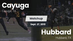 Matchup: Cayuga  vs. Hubbard  2019