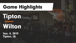 Tipton  vs Wilton Game Highlights - Jan. 4, 2019