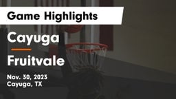 Cayuga  vs Fruitvale  Game Highlights - Nov. 30, 2023
