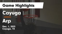 Cayuga  vs Arp  Game Highlights - Dec. 1, 2023