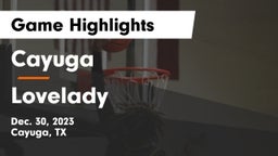 Cayuga  vs Lovelady  Game Highlights - Dec. 30, 2023